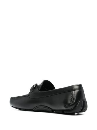 Ferragamo Gancini-Logo Leather Loafer - Black