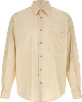 Christophe Lemaire Regular Shirt - Heren - Casual Overhemden - Beige - L - Katoen - Overhemden
