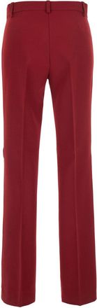 Pinko Womens High-Waisted Crepe Trousers Red Polyester