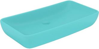 vidaXL Vidaxl - Lavabo rectangular de lujo cerámica verde claro mate 71x38 cm