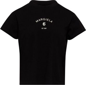 Maison Margiela T-shirt in cotone con logo Mm6 Maison Margiela
