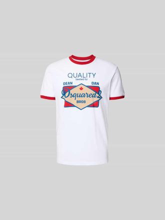 Dsquared2 Regular Fit T-Shirt aus reiner Baumwolle in Weiss, Gr&ouml;&szlig;e S