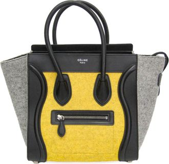 Celine Tricolor Luggage Felt Multicolour Leather Handbag (Pre-Owned)