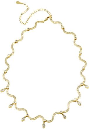 Savvy Cie Jewels 18K Plated Cz Link Necklace