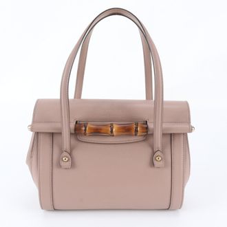 Gucci Pink Leather Handbag Tote Bag (Pre-Owned)
