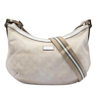 Gucci Pre-owned Cross Body Bags, female, Beige, Size: ONE SIZE Pre-owned Canvas Crossbody Bag
