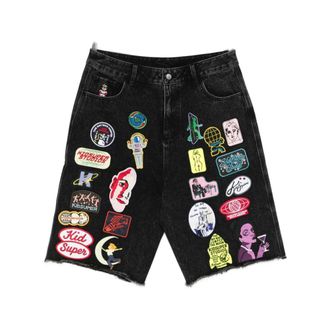 KidSuper Studios Denim Shorts, male, Black, Size: XL Shrt-02 Shorts