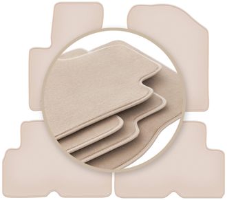 OEM Alfombrillas Beige Premium Para Kia Carens Iv Monovolumen 2013-2018