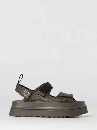 UGG GoldenGlow Embossed Sandal in Coconut Embossed Rubber