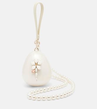 Simone Rocha Hare Pearl Egg embellished clutch