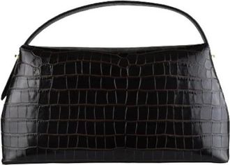 Toteme Tassen, Dames, Bruin, ONE Size, Leer, T-Lock Croco-Embossed Top Handle