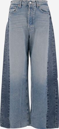 Mother Cotton Denim Patchwork Jeans