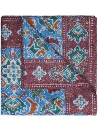 Cabana Fiamma linen square tablecloth - Blue