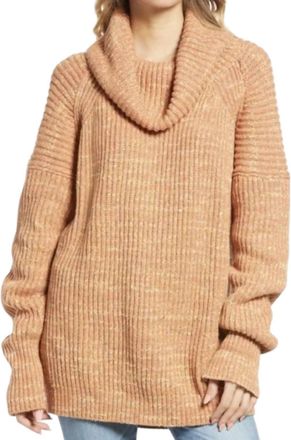 Free People Leo Tunic Sweater In Pink Quartz