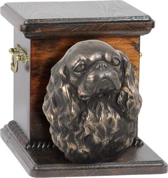 OEM Cavalier King Charles Spaniel Ii - Urna Para Cenizas De Perro Con Estatuilla, Elegante Urna Para Perro, Urna &Uacute;nica Con Busto De Perro De Art-dog
