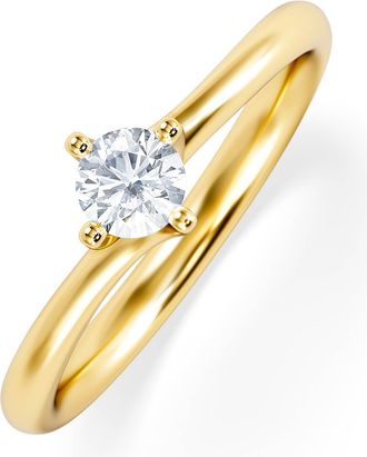 The Diamond Store Lily Certified Lab Diamond Engagement Ring 0.25CT F/VS1 18K Gold