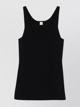 Toteme sleeveless fitted scoop neck top