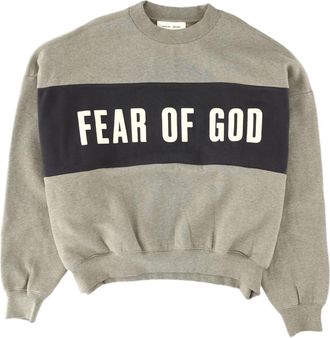 Fear of God Cotton-Blend Graphic Printed Cropped Sweatshirt