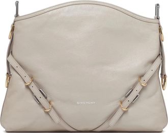 Givenchy Voyou Schoudertas in Licht Beige - Dames - Schoudertassen - Beige - ONE Size - Leer - Tassen