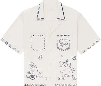 Aim&eacute; Leon Dore Lesvos Cropped Camp Shirt Size L