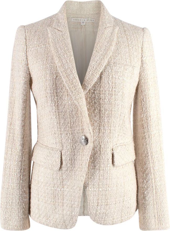 Ivory Tweed Blazer Size XXS
