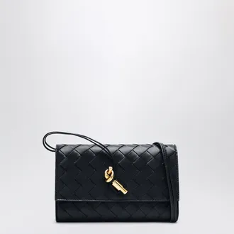 Bottega Veneta Black Andiamo pouch