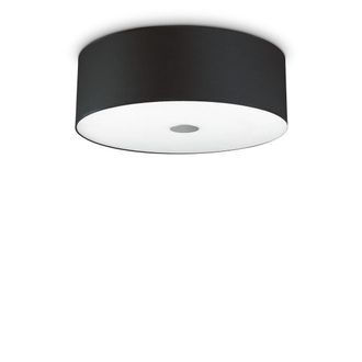 Netlighting Woody 5 Light Large Ceiling Flush Light Black E27