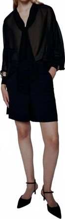 Marella Mltgiuria V-Neck Blouse In Black