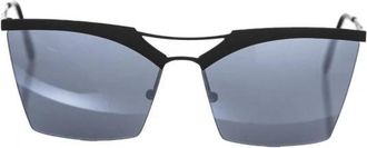 Frankie Morello Clubmaster Zonnebril Zwart Grijs Verloop - Dames - Zonnebrillen - Zwart - ONE Size - Accessoires