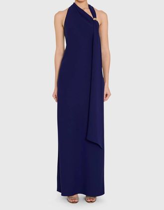 Amanda Uprichard Sonya Maxi Dress In Navy