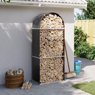 vidaXL Vidaxl Le&ntilde;ero Antracita 80x45x190 Cm Acero Galvanizado