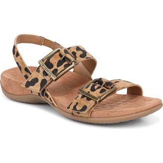 Vionic Reese Sandal in Tan Leopard at Nordstrom, Size 7.5
