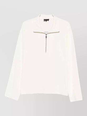 Emporio Armani knit pullover half zip high collar