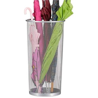 Trade Shop Trade Shop - Titular De Paraguas Facidado Cesta Perforada De Metal Para El Hogar Y La Oficina 27x50 Cm