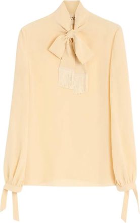 Valentino Garavani Camicia in crêpe de chine - Giallo