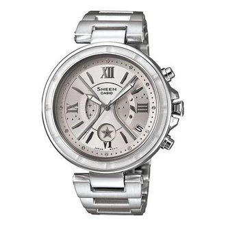 Casio SHEEN Waterproof Stainless Steel Strap White Analog SHE-5515D-7A