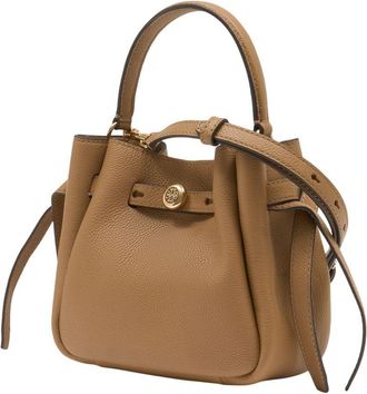Tory Burch Womens Romy Mini Purse - Tory Burch Leather Beige Calfskin Bags Crossbodies