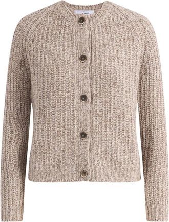 Gran Sasso Coreana Cardigan - Dames - Vesten - Beige - S - Truien & Vesten