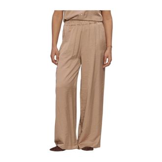 Knit-ted Dames Broeken Linde - Dames - Wijde Broeken - Bruin - M - Broeken
