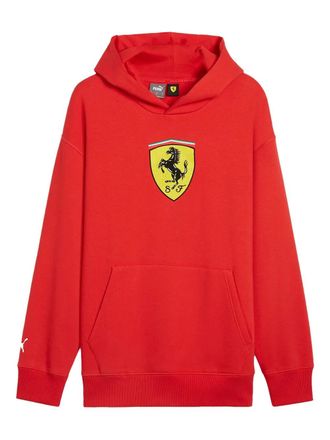 Puma x Scuderia Ferrari Race Big Shield hoodie - men - Recycled Cotton/Cotton/Polyester - L - Red