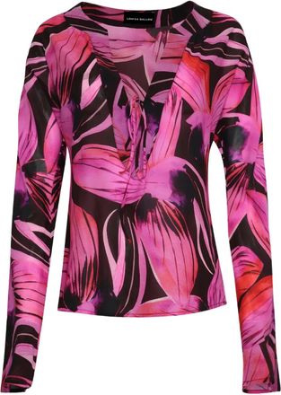 Louisa Ballou Shirt met bloemenprint - Roze