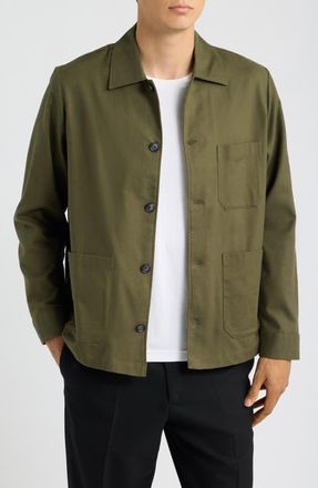 BOSS Cal Relaxed Fit Shirt Jacket in Open Green at Nordstrom, Size Xx-Large