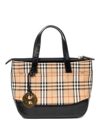 Burberry check-pattern tote bag - Neutrals