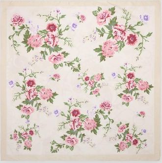 Mango Foulard satinato stampa fiori grezzo - Donna - Taglia unica - MANGO