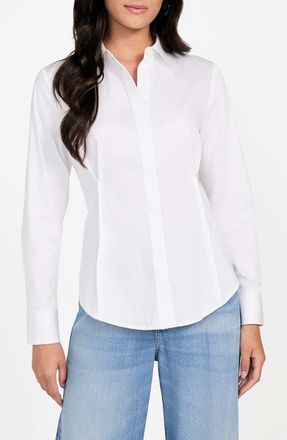 Guess Cassidy Button-Up Shirt in White at Nordstrom, Size X-Small