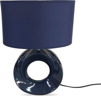 Lewis's Phoebe Ceramic Table Lamp - Navy | TJ Hughes
