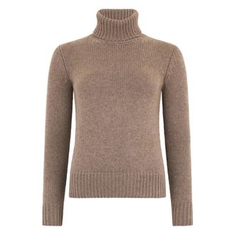 Moorer Cashmere Knitwear, female, Brown, Size: XS Cashmere Turtleneck Sweater