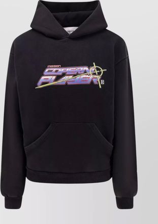 Coperni cotton logo print hooded sweatshirt