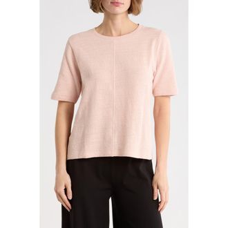 Eileen Fisher Crewneck Short Sleeve T-Shirt in Powder at Nordstrom Rack, Size Xx-Small