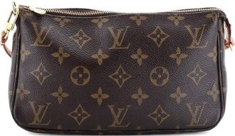 Louis Vuitton Pochette Accessoires Monogram Canvas clutch bag - Bruin